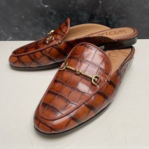 Sam Edelman Linnie Bit Mule - Dark Brown Croc - women’s size 5.5